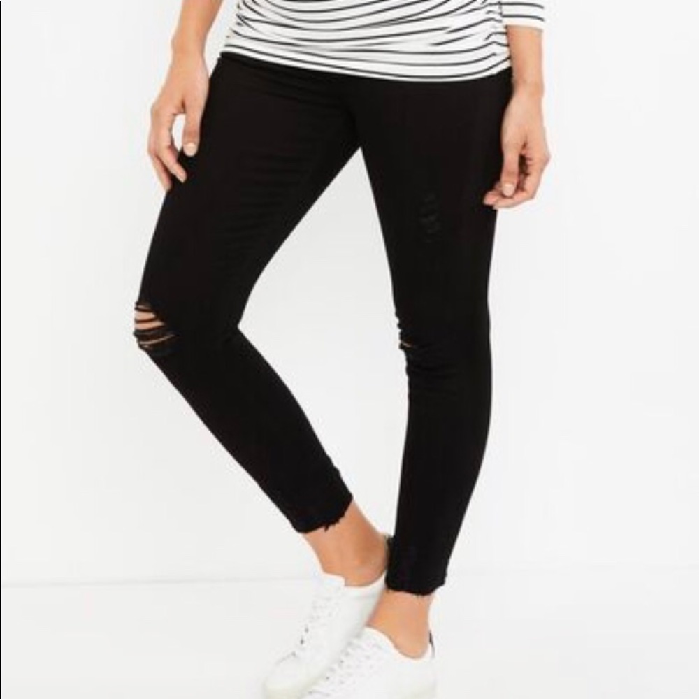 Black maternity jeans